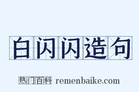 白闪闪造句是什么意思的图片